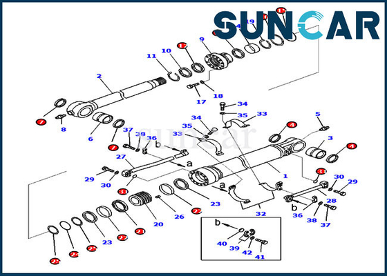 satın al 707-99-59630 Kova Silindir Conta Kiti PC300-8 Komatsu için Direnç Ekskavatör Servis Kiti Aşınma online manufacture