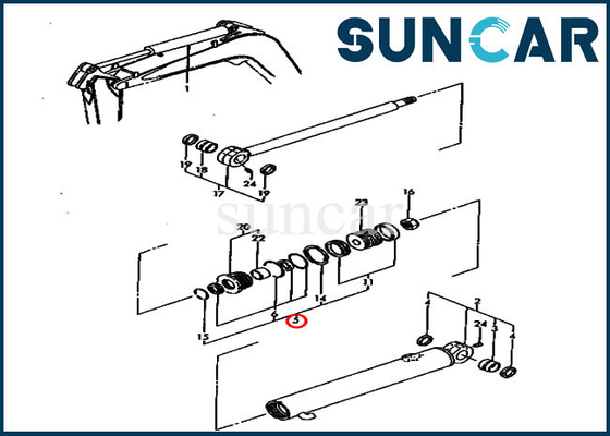 satın al YM172141-99380 YM17214199380 Kol Silindiri Servis Kiti Conta Kiti KOMATSU PC30FR-1 Modeli online manufacture