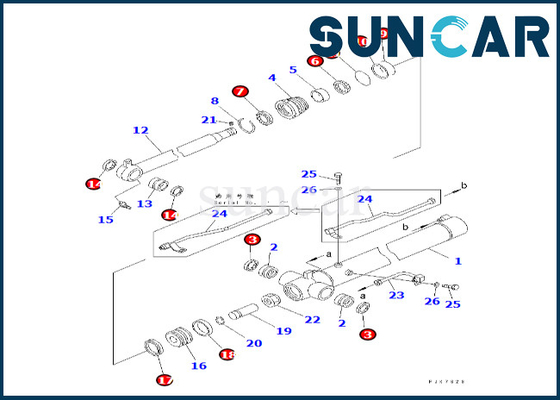 satın al Kol Silindiri Sızdırmazlık Kiti Komatsu 707-98-25260 7079825260 PC38UU-3 için Kol Silindiri Servis Kiti online manufacture