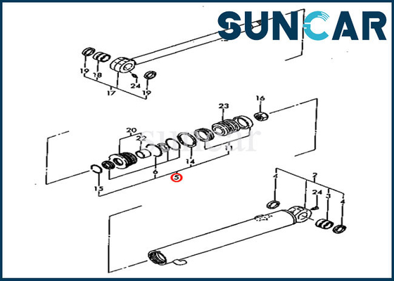 satın al PC30FR-2 Komatsu YM172422-72950 Hidrolik Silindir İç Parçaları İçin Kol Conta Kiti Servis Kiti online manufacture