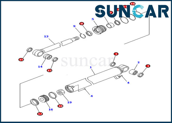 satın al Kol Silindir Sızdırmazlık Kiti 707-98-22870 Hidrolik Tamir Takımları Komatsu PC30MR-2 PC30MR-2-A Ekskavatöre Uyar online manufacture