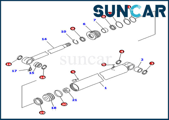satın al Aşınma Direnci 707-98-23180 Bom Dönüş Silindiri Servis Kiti PC30MR-3 PC30MR-2 Komatsu İçin Uyar online manufacture
