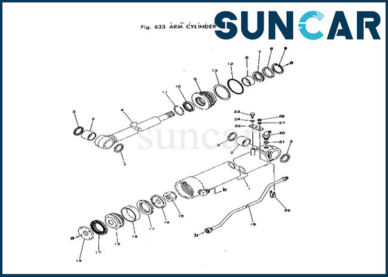 satın al Kol Silindir Conta Kiti 20T-63-66103 20T6366103 PC40-1 PC40-2'ye uyar Komatsu Kol Silindiri Servis Kiti online manufacture