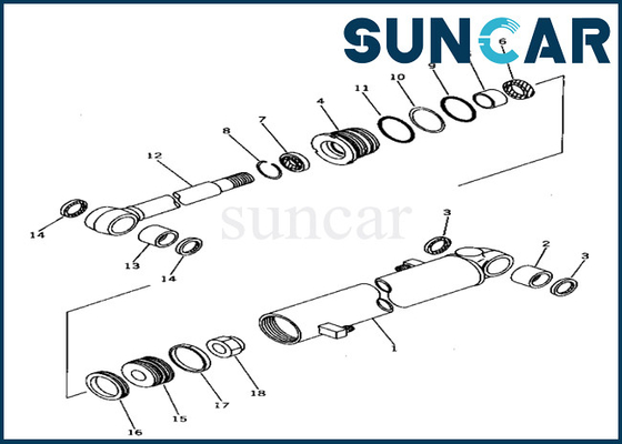 satın al Kol Silindir Conta Kiti 20T-63-02070 20T6302070 Komatsu PC40-6 Kol Silindiri Conta Kiti online manufacture