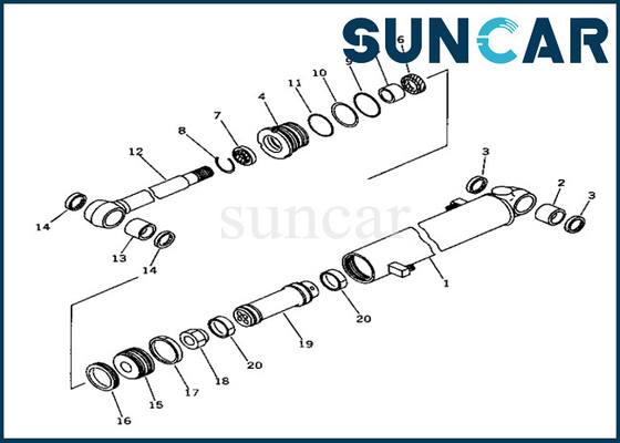 satın al Kol Silindir Conta Kiti 20T6302160 20T-63-02160 Kol Silindir Conta Kiti Komatsu PC40-6'ya Uyar online manufacture