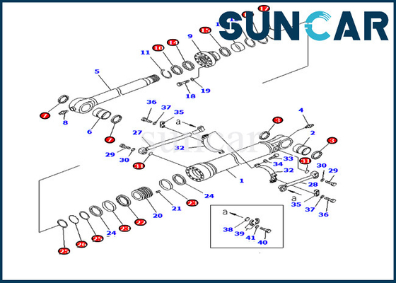 satın al Kova Silindir Servis Kiti 707-99-72240 PC400-7 PC450LC-7 PC400LC-7 Ekskavatör Komatsu Sızdırmazlık Kiti online manufacture