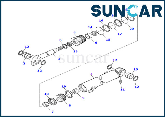 satın al En çok satan Bom Silindir Contası Tamir Takımı Bom Silindiri Conta Takımı 878000659 PC45R-8 için Komatsu online manufacture