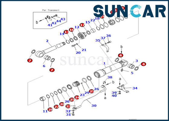 satın al Komatsu 721-98-00130 7219800130 Bom Silindir Conta Kiti PC490LC-11 PC490LCI-11 Bom Silindir Conta Kitine Uyar online manufacture