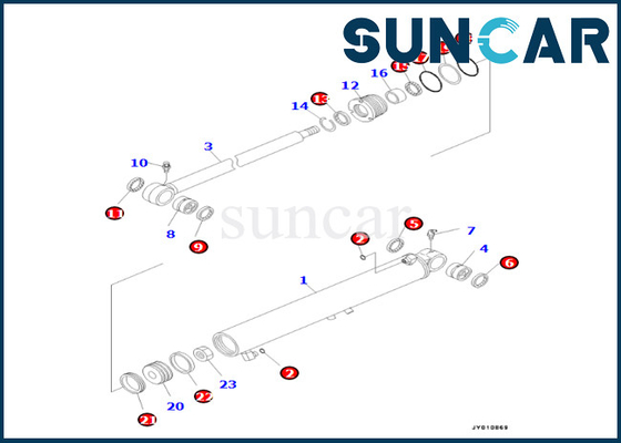 satın al Bom Dönüş Silindiri Komatsu Servis Kiti 707-98-29680 7079829680 PC55MR-3 için Bom Dönüş Silindiri Conta Kiti PC55MR-5 online manufacture