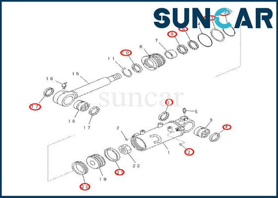 satın al Komatsu Bıçak Silindir Conta Takımı 707-99-33420 7079933420 PC57-7 için Bıçak Silindir Contası Tamir Takımı online manufacture