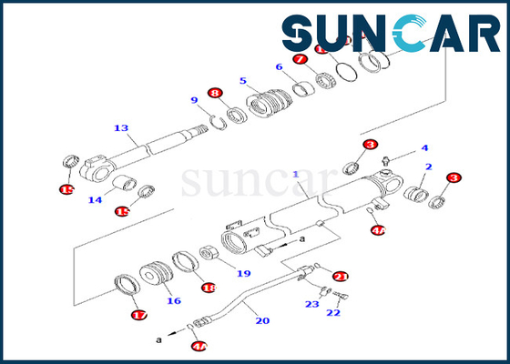 satın al 707-98-30710 7079830710 PC58UU-3 için Bom Silindir Conta Kiti Komatsu Bom Silindir Conta Tamir Takımı online manufacture