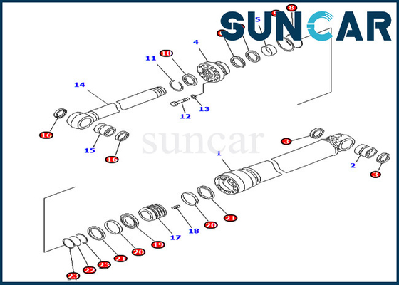 satın al 707-99-68500 7079968500 Servis Kitleri Ofset Silindir Komatsu PC400LC-6Z Modeli Ekskavatör Conta Kiti İçin Uyar online manufacture