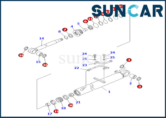 satın al Bom Silindiri Servis Kiti 7079836590 707-98-36590 Bom Silindiri Conta Kiti Komatsu PC60-7 PC60-7S'ye Uyar online manufacture