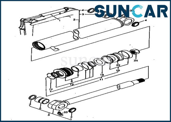 satın al PC40FR-1 Komatsu Parçaları YM172164-72330 YM17216472330 Kol Conta Takımı Hidrolik Silindir online manufacture