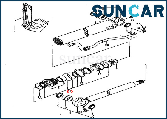 satın al Tamir Takımları Kova Hidrolik Silindir YM172964-72360 PC40FR-1 PC40FR-2 Komatsu İç Parçalarına Uyar online manufacture