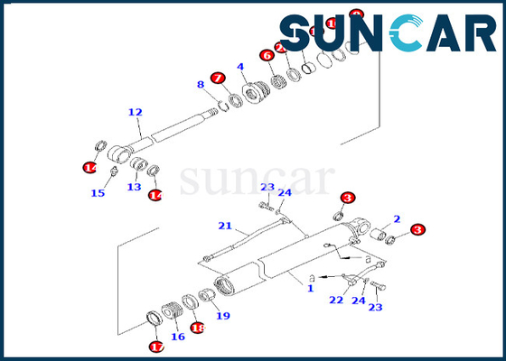 satın al Kova Silindir Conta Kiti 707-99-26690 7079926690 Kova Silindir Conta Kiti PC60-7'ye Uyar online manufacture