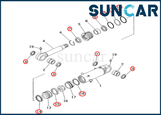 satın al Bıçak Silindir Conta Takımı 7079843560 707-98-43560 PC60-7E için PC60-7 Komatsu Bıçak Silindiri Tamir Takımı online manufacture
