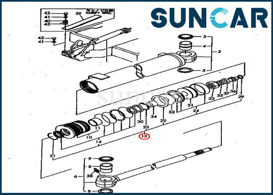 satın al PC40FR-1 PC50FR-1 Modelleri Komatsu YM172151-72080 Yedek Döner Silindir Servis Kitleri online manufacture
