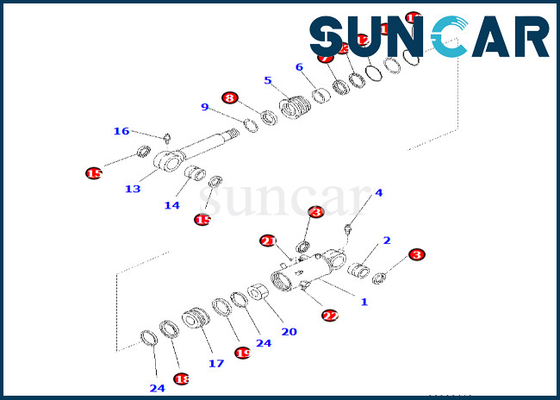 satın al 707-99-42551 7079942551 Kova Silindir Conta Kiti PC60-8 Komatsu Kova Silindir Servis Kitine Uyar online manufacture