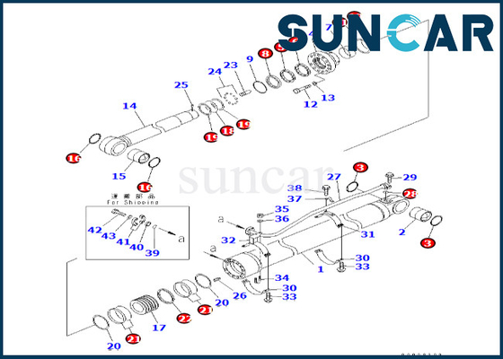 satın al 707-99-77160 7079977160 Kol Silindir Conta Kiti Komatsu PC600LC-6A PC600-8 Kol Silindiri Servis Kiti online manufacture