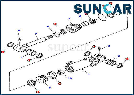 satın al 87800418 Ekskavatör Servis Parçaları İçin Bıçak Silindir Conta Tamir Takımı PC45R-8 PC45-1 Komatsu online manufacture