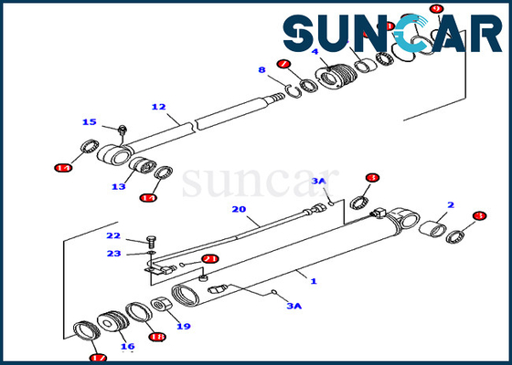 satın al PC45MR-1 PC45MRX-1 KOMATSU 707-98-29620 7079829620 Bom Salıncak Contası Tamir Takımı Hidrolik Silindir online manufacture