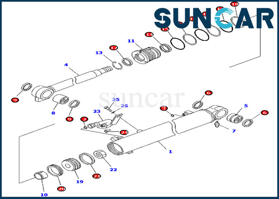 satın al 707-98-25750 7079825750 Bom Silindir Conta Kiti İç Parçalara Uyar Komatsu PC45MR-3 PC55MR-3 online manufacture