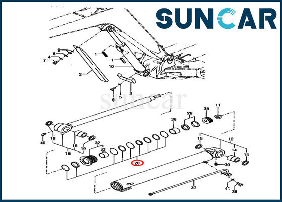 satın al Bom Silindiri Tamir Conta Takımı YM172187-72250 YM17218772250 Komatsu Modelleri PC70FR-1 Servis Parçaları online manufacture