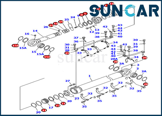 707-99-78730 7079978730 Kol Silindir Conta Takımı Tamir Takımları Yurtdışı Versiyonu PC750-7 PC750-6 Komatsu