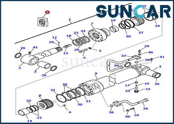 707-99-27740 7079927740 2 Parça Bom Modeli için Kol Silindiri Yağ Keçesi Kiti PC75R-2 PW75R-2 Komatsu