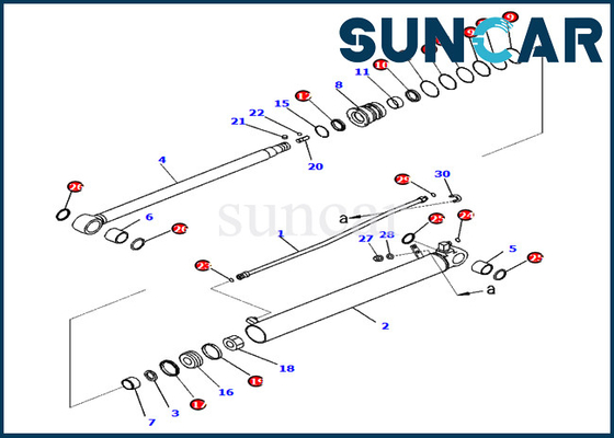 721-98-00680 7219800680 Kol Sızdırmazlık Kiti PC78US-10 Ekskavatör Komatsu Silindir Tamir Conta Takımı