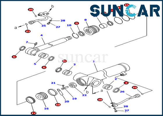 707-98-36720 Kol Sızdırmazlık Kiti 7079836720 PC78UU-6 PC78UU-8 Komatsu Silindir Conta Tamir Takımları