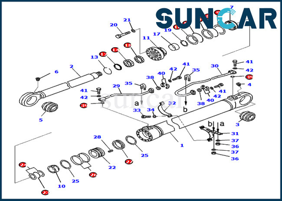 PC800-8E0 PC850-8E0 Komatsu 707-99-76360 7079976360 Bom Silindiri Servis Kiti Ekskavatör Conta Takımı
