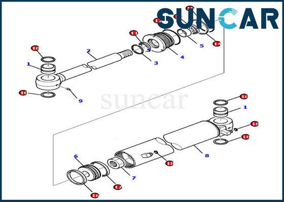 707-98-35320 7079835320 Bom Dönüş Silindiri Servis Kitleri Modeller İçin PC80MR-3 PC80MR-5 Komatsu İç Parçalar