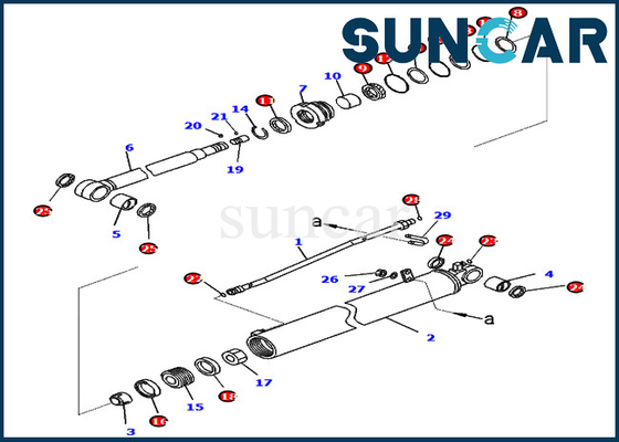 PC88MR-10 PW98MR-10 707-98-35340 Kol Servis Kiti 7079835340 Hidrolik Silindir Conta Tamir Takımı