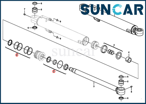 Bom Conta Kitleri VOE15016598 VOE 15016598 EC35C ECR48C SUNCARVO.L.VO Hidrolik Silindir Değiştirme Kitleri