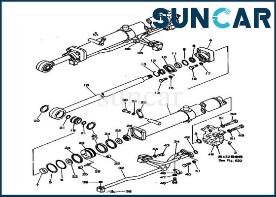 Bıçak Kaldırma Hidrolik Silindir Conta Kiti 175-63-05180 Komatsu D150A-1 D155A-1 için Silindir Servis Kiti