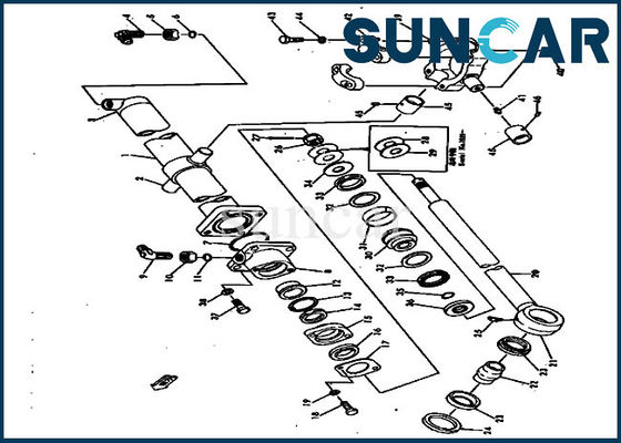 KOMATSU D20A-2 Silindir Hidrolik Yağ Keçesi Kiti 101-61-05010