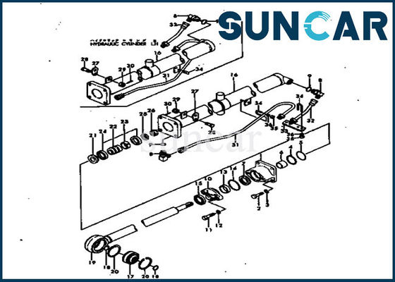 101-62-05020 Hidrolik Silindir Conta Takımı Komatsu D20A-2 1016205020 Hidrolik Silindir Tamir Takımları