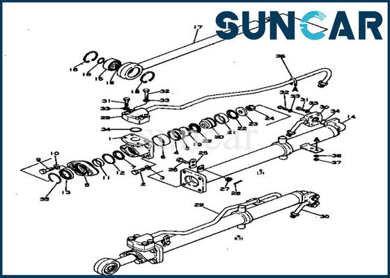 101-870-0510 Hidrolik Bıçak Keçesi Değiştirme Kitleri D20A-3 Komatsu Dozer'e Uyar