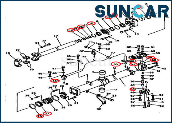 D275A-2 Komatsu İç Parçaları 707-99-45525 Conta Takımı Kaldırma Silindiri