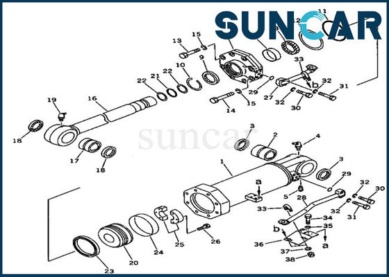 707-99-74410 Ripper Conta Kitleri D375A-2 Komatsu Buldozer Için Kaldırma Silindiri Tamir Takımı