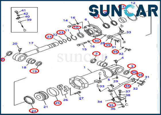 707-99-74440 Servis Kiti Komatsu Silindir Conta Tamir Takımı D375A-3 D375A-5 Buldozer'e Uygun