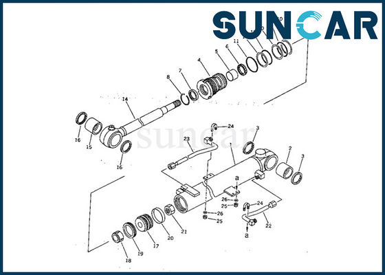 707-98-12270 Bom Silindir Conta Kiti Komatsu Ekskavatör PC07-2 model iç parçalar servis kiti