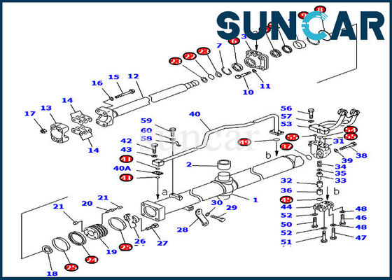 707-98-56625 D375A-3 D375A-5D Komatsu için Bıçak Kaldırma Silindir Conta Kiti Dozer Servis Kiti
