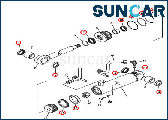 707-98-34510 7079834510 Silindir Sızdırmazlık Kiti D40PF-5 Komatsu için Değiştirme Kitleri