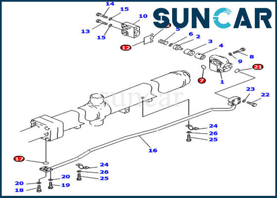 707-99-67430 Bıçak Kaldırma Sızdırmazlık Kiti Silindir Servis Kiti D475A-3 D475A-2 Komatsu'ya Uyar