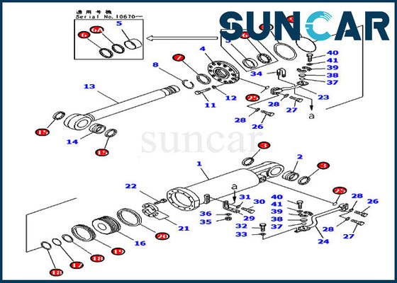 707-98-82010 7079882010 Riper Kaldırma Silindiri Servis Kiti D475A-3-HD Komatsu Yağ Keçesi Kitleri