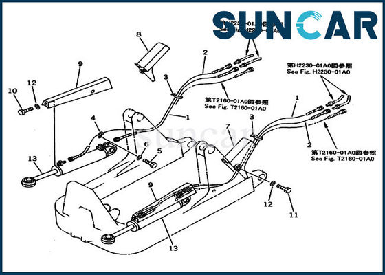 707-98-41010 7079841010 Komatsu Güç Açısı Tilt Dozer için Bıçak Kaldırma Silindir Conta Kiti