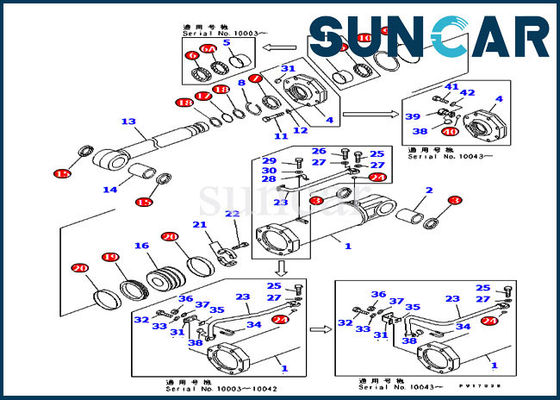 707-98-84410 Komatsu Silindir Conta Tamir Takımı Riper Kaldırma Hidrolik Değiştirme Kitleri